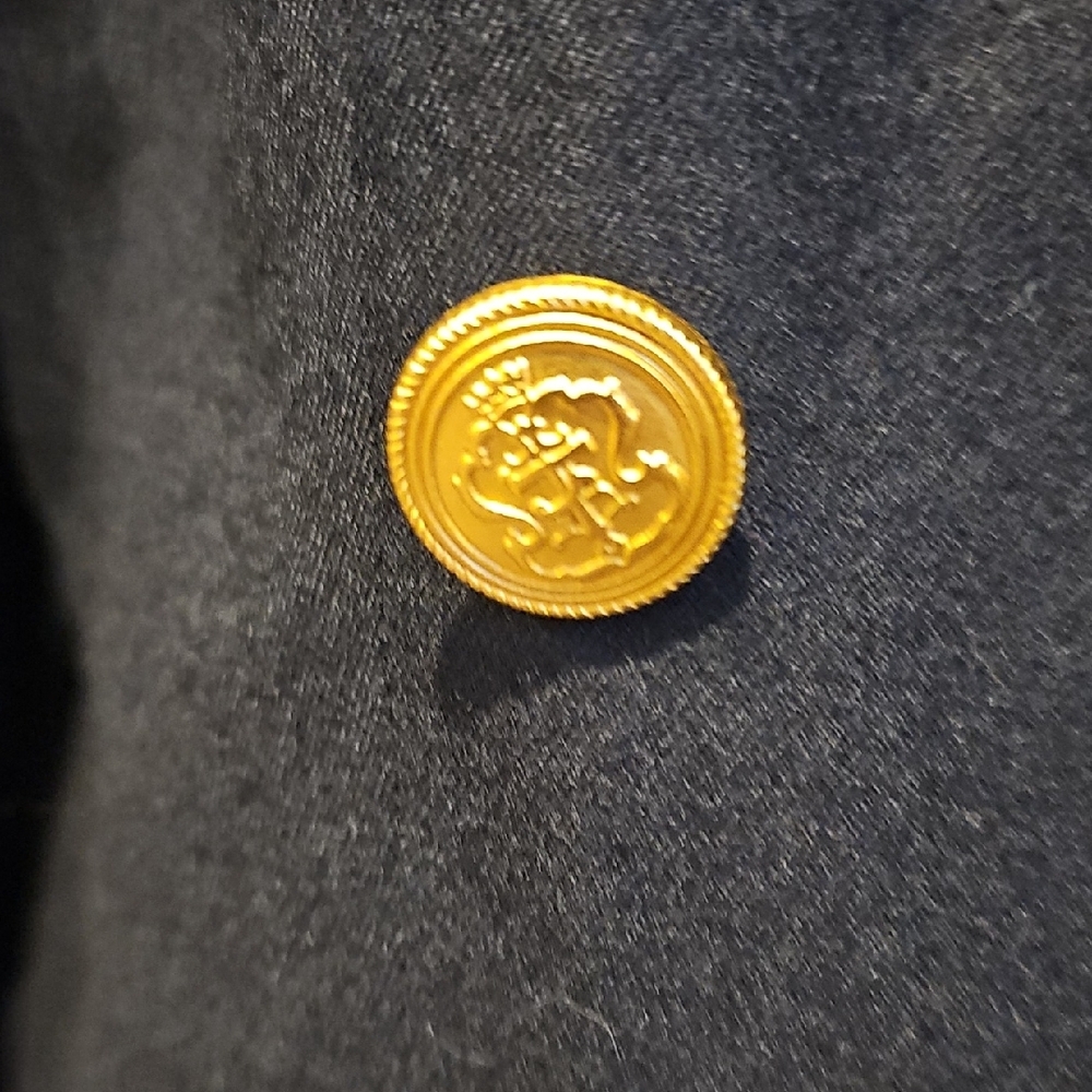 Talbots Navy Blazer with Gold Buttons - Picture 3 of 14